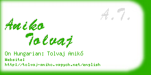 aniko tolvaj business card